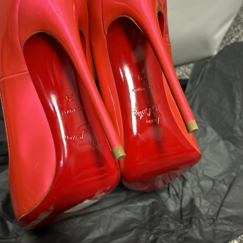 NWOT Christian Louboutin So Kate 120 Barbie Hot Fluor Metal Pink 39 EU Florida - Picture 2 of 8